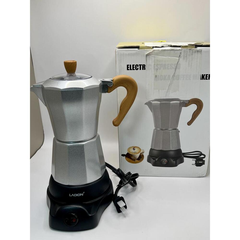 Electric Moka Pot Espresso Maker 6-Cup (300ml) Portable with Detachable Base - Picture 2 of 9
